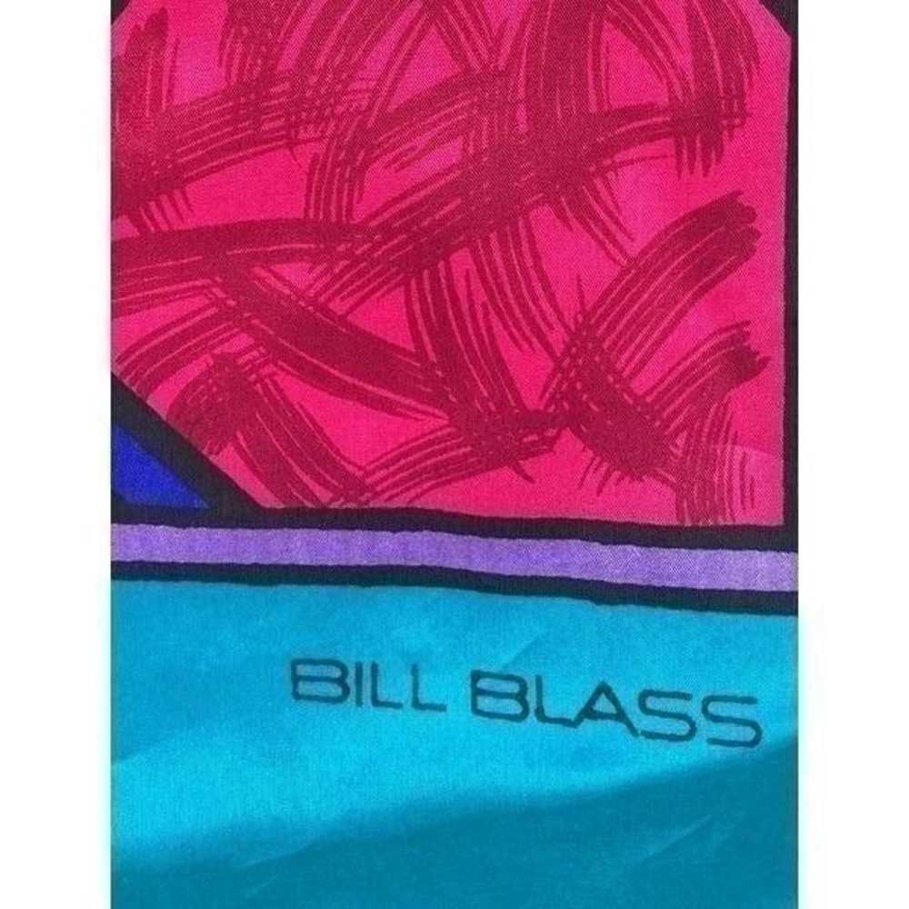 Vintage s80 Bill Blass Silk Square 33” Scarf Geom… - image 2