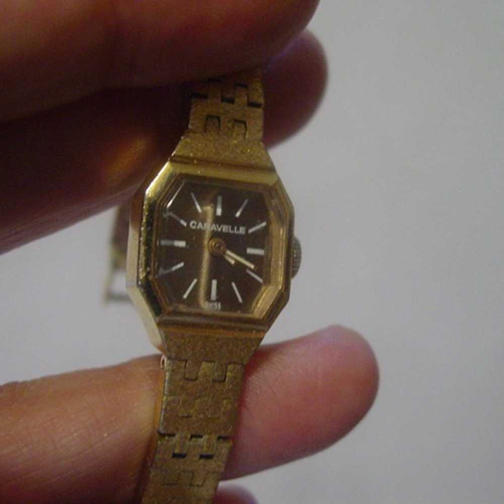 Vintage Caravelle Swiss Ladies Wind Up Watch - image 3