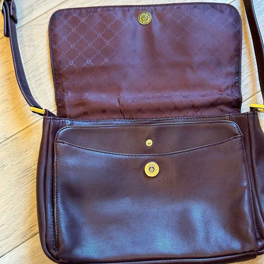 Vintage Etienne Aigner Womens Crossbody Burgundy … - image 7