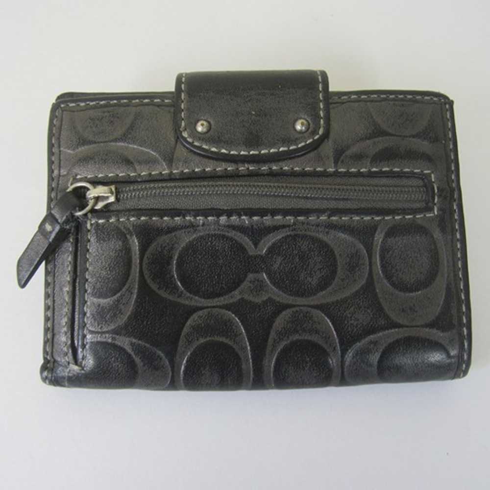 Coach Wallet Vintage Black Leather Embossed - image 2