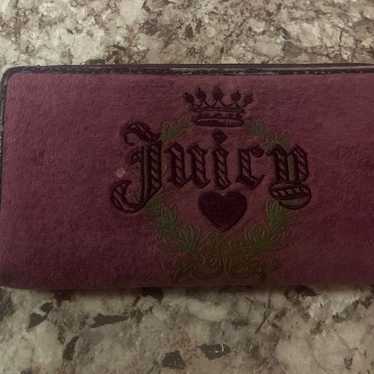 Juicy Couture Womens Purple Vintage Wallet Velour 