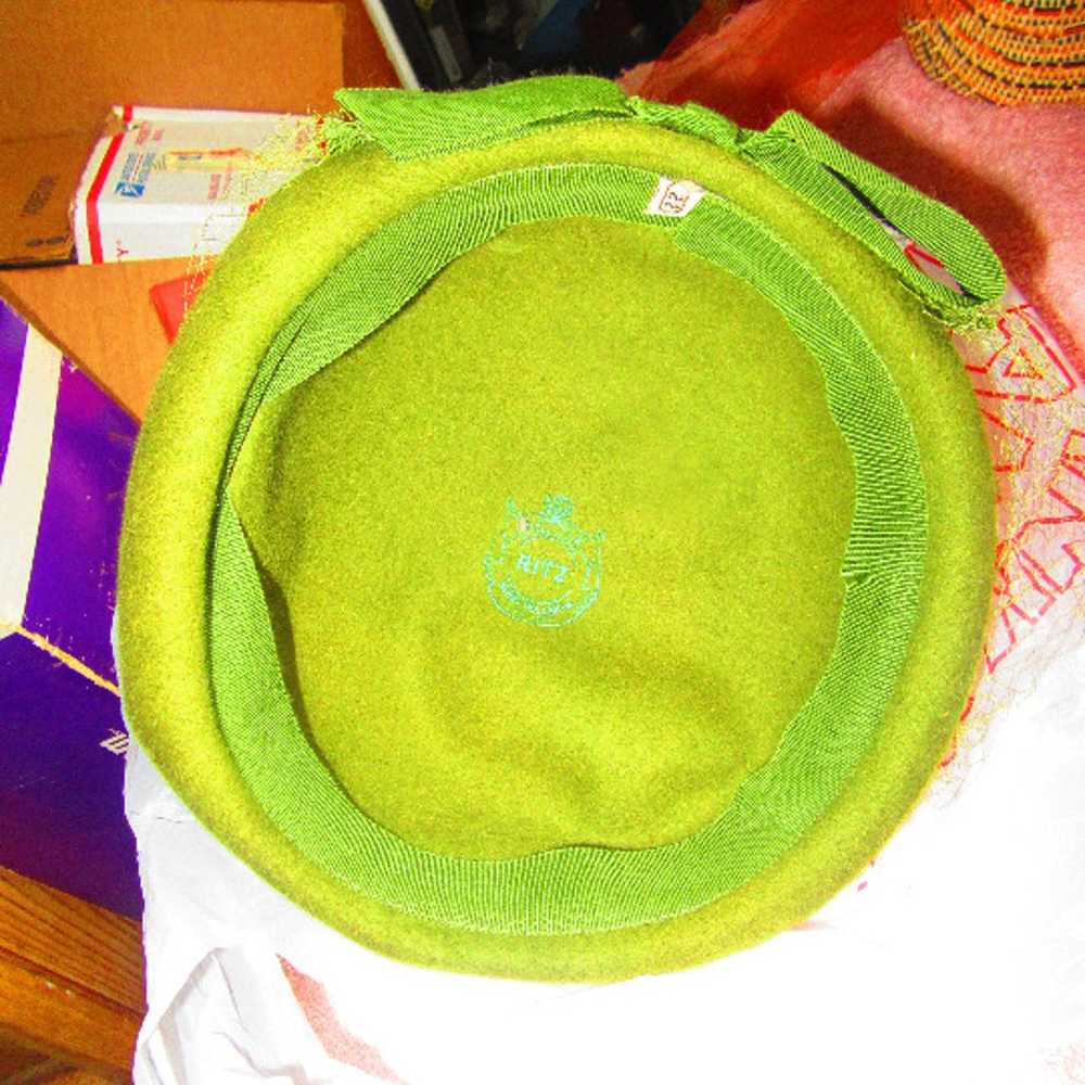 Ritz Henry Pollak-40s/50s Vintage green Wool, Sat… - image 2