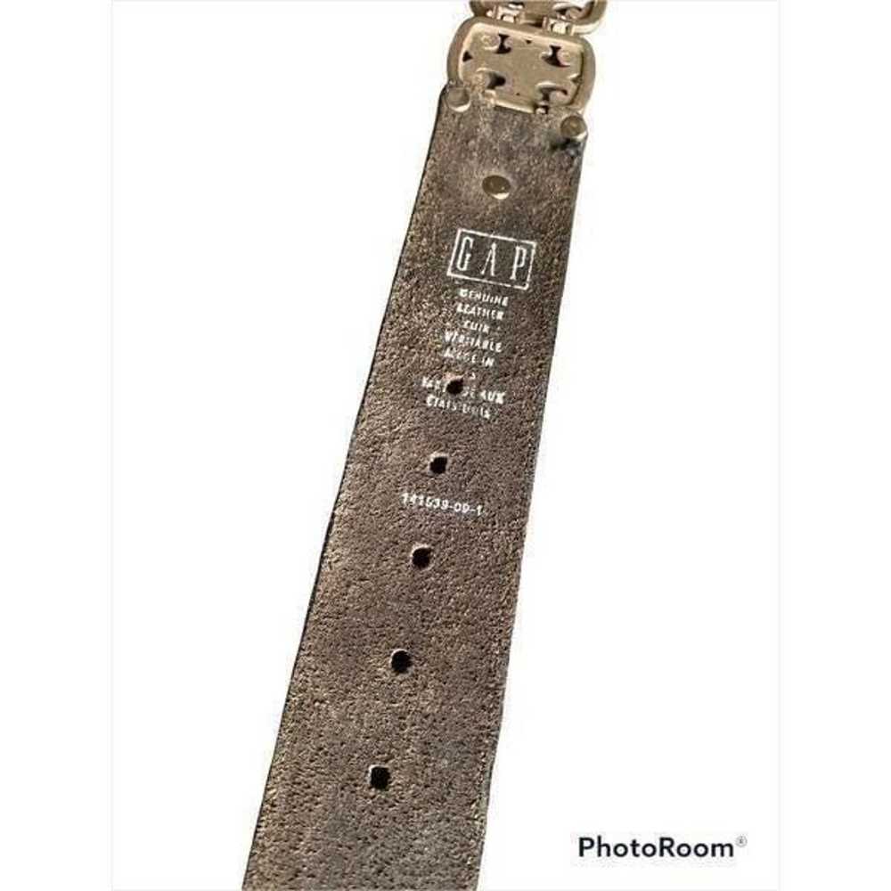 Vintage Gap Metal Link & Leather Belt - image 9