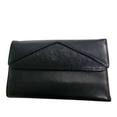 Vintage Buxton Black Cowhide Leather Wallet 6"x3.… - image 1