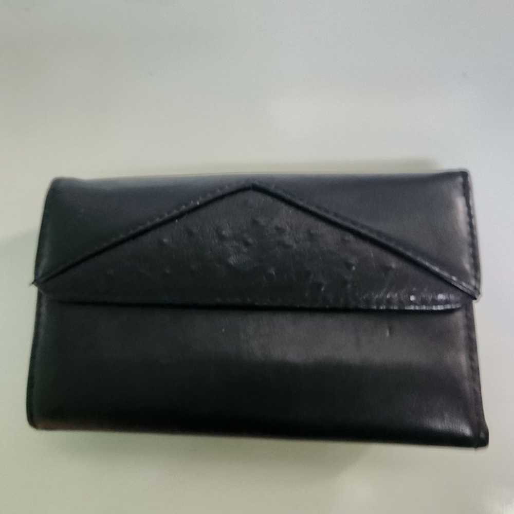 Vintage Buxton Black Cowhide Leather Wallet 6"x3.… - image 2