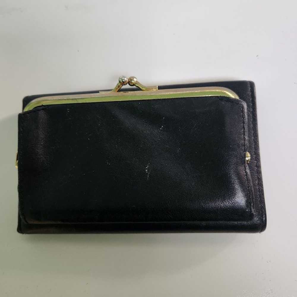 Vintage Buxton Black Cowhide Leather Wallet 6"x3.… - image 3