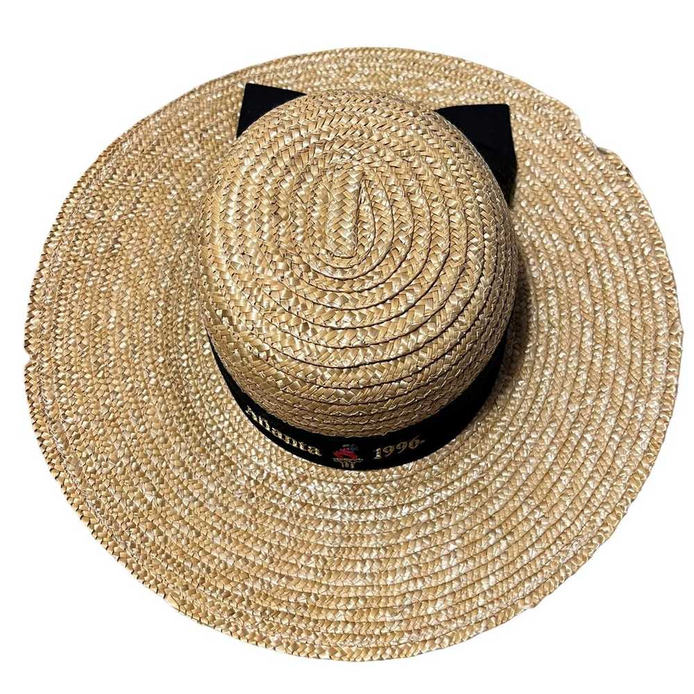 Olympics 1996 Vintage Atlanta Womens Straw Hat me… - image 4