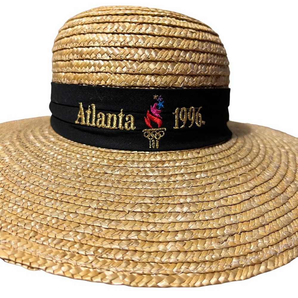 Olympics 1996 Vintage Atlanta Womens Straw Hat me… - image 5