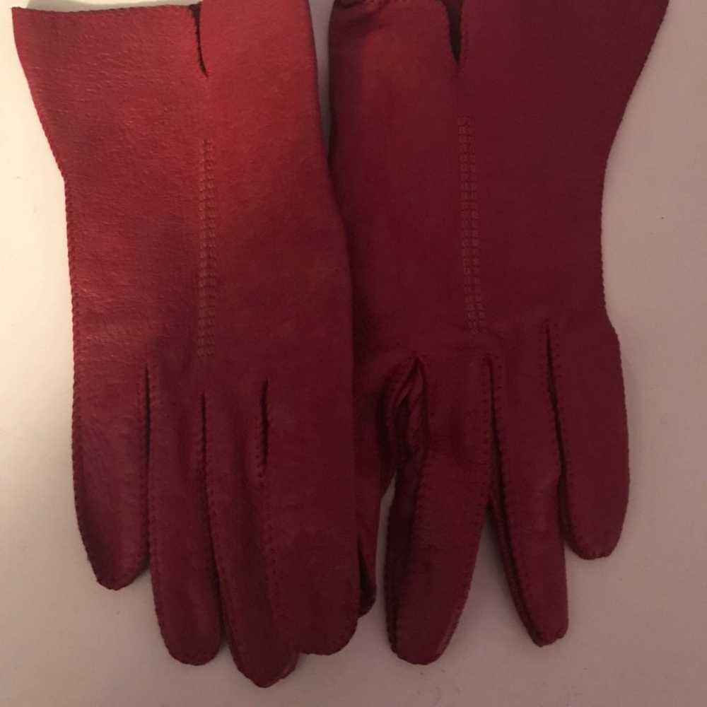 MR12018 Vintage Genuine Deer Skin Gloves - image 1