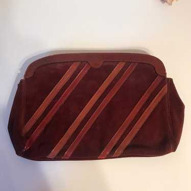 Vintage Joseph Magnin suede clutch - image 1