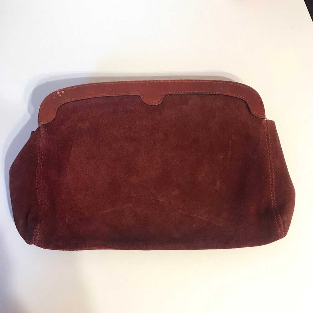 Vintage Joseph Magnin suede clutch - image 4