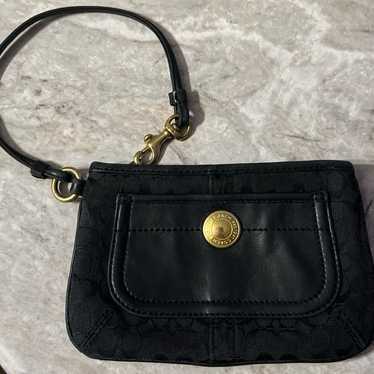 Coach 1941 Vintage Black Mini Wristlet Signature C - image 1