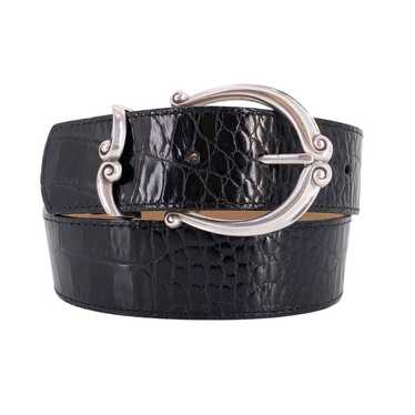 Brighton black leather belt Y2K Vintage