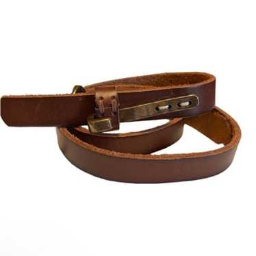 Linea Pelle Vintage Womens Brown Leather Belt