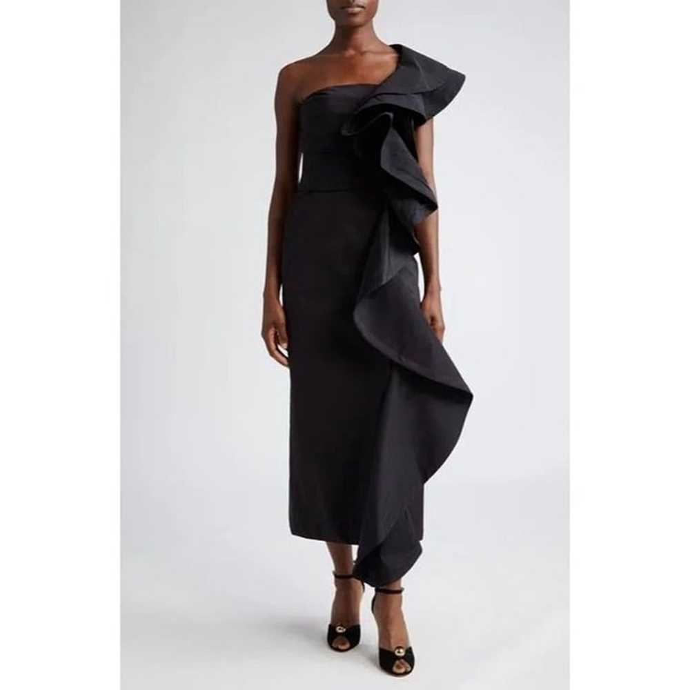 JOHANNA ORTIZ Rosette One Shoulder Stretch black … - image 1