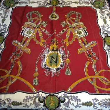 Antique Vintage Large Scarf Reineseide Silk Scarf