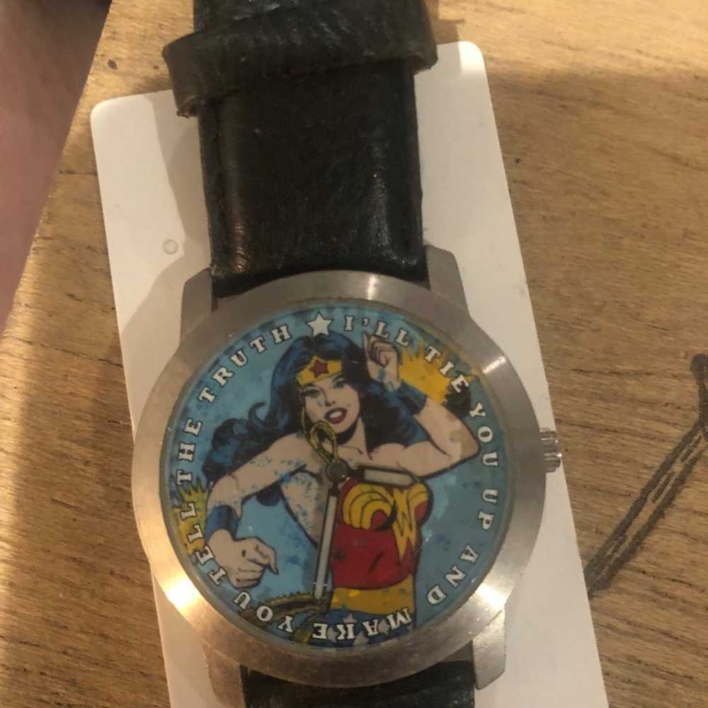 Vintage wonder women watch genuine leather - image 1