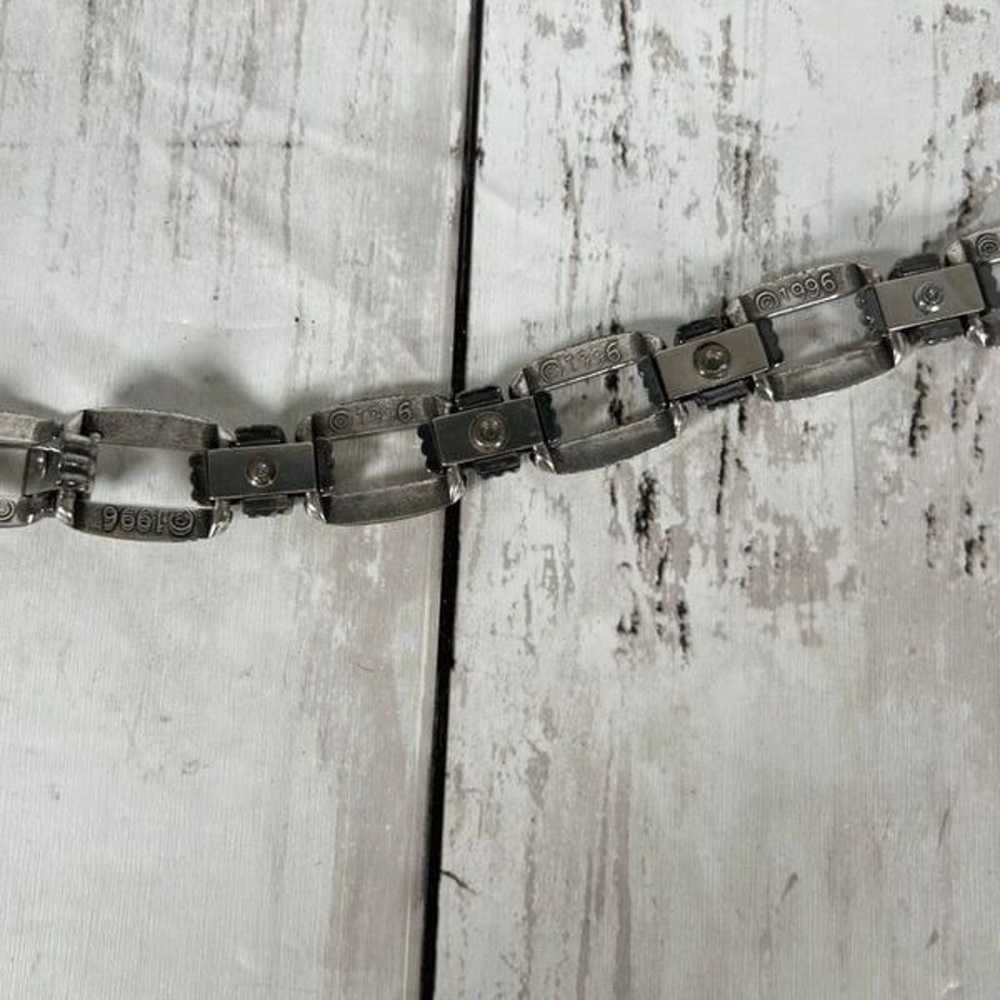 Brighton  Black Leather Chain Link Belt Vintage S… - image 7