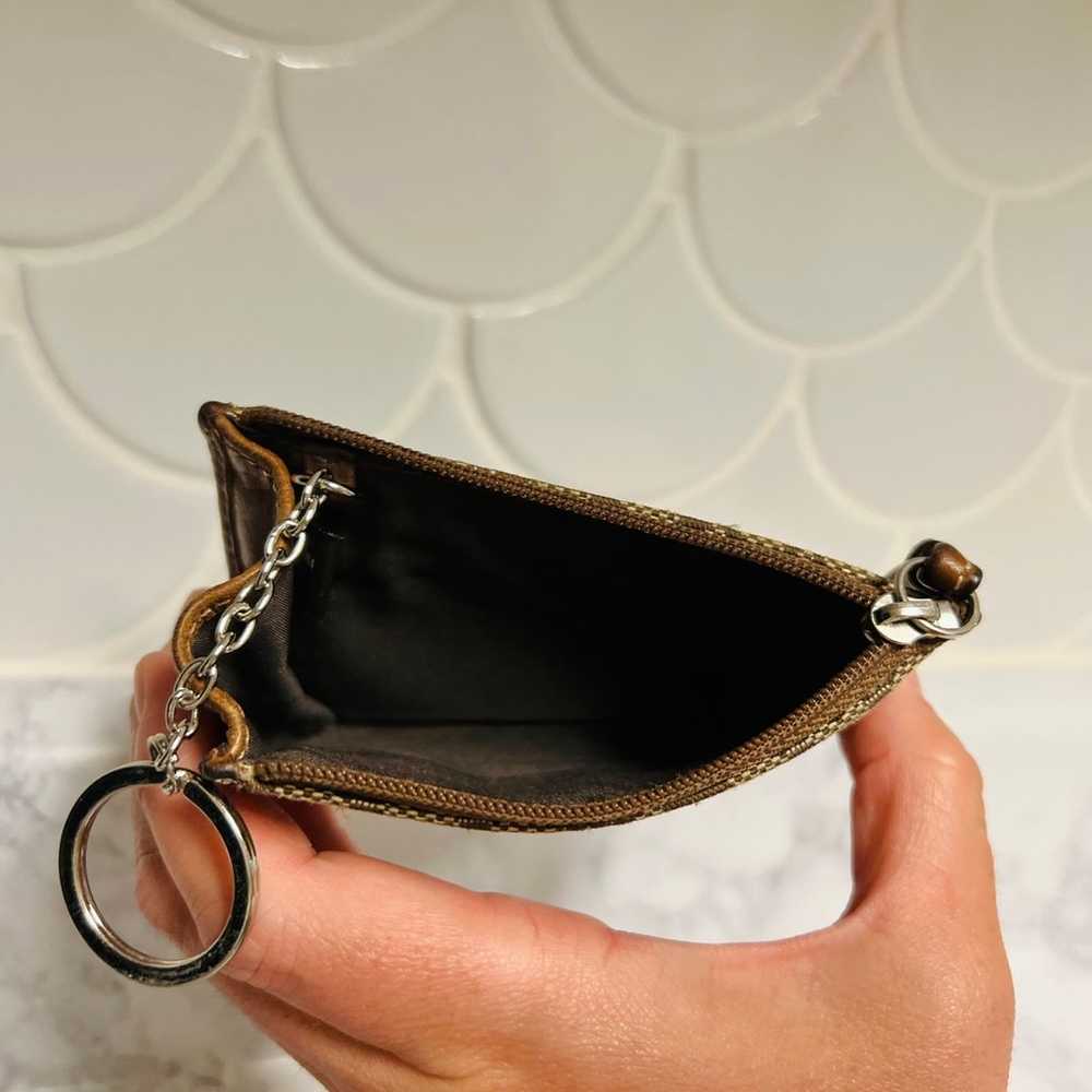 VINTAGE COACH SIGNATURE ZIPPER CHANGE PURSE WITH … - image 3