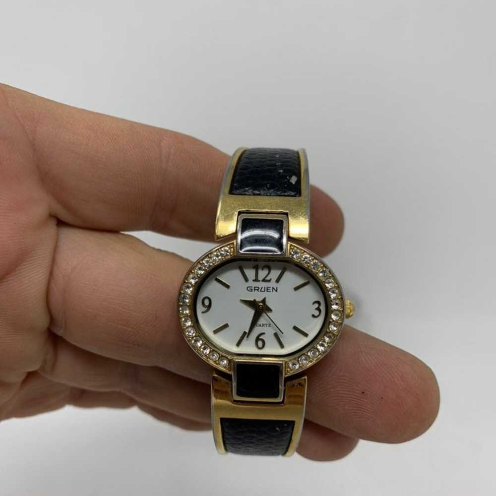 Watch vintage Gruen ladies fine dimond inlay work… - image 2