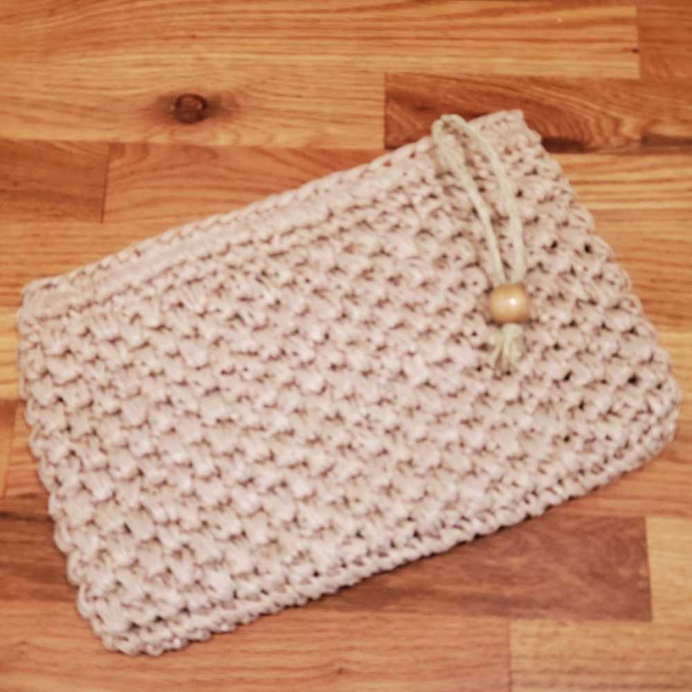 Vintage Mister Earnest Straw Macrame Clutch with … - image 1