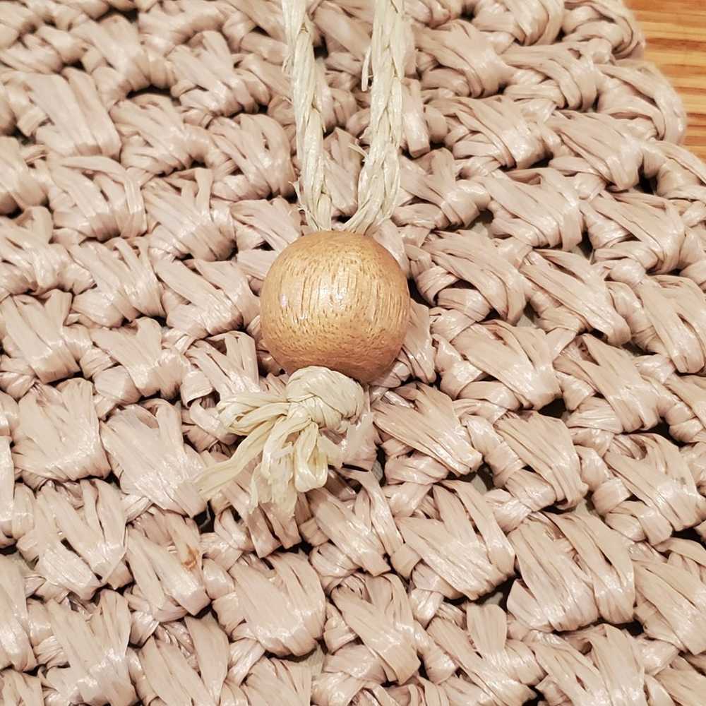 Vintage Mister Earnest Straw Macrame Clutch with … - image 2