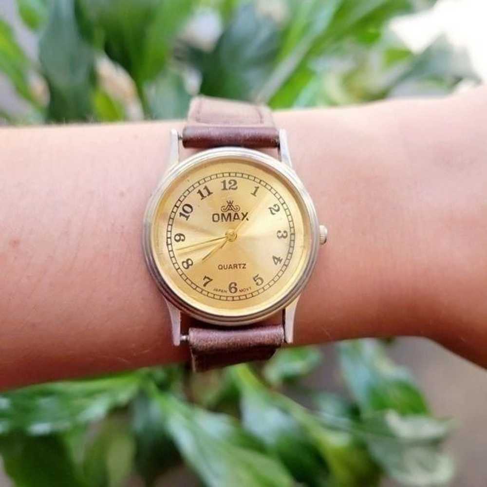 Vintage Omax Leather Watch - image 1