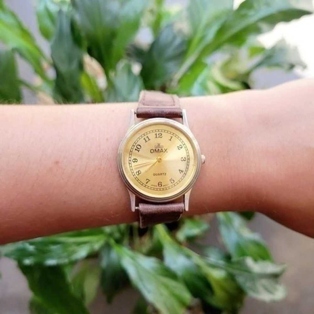 Vintage Omax Leather Watch - image 2