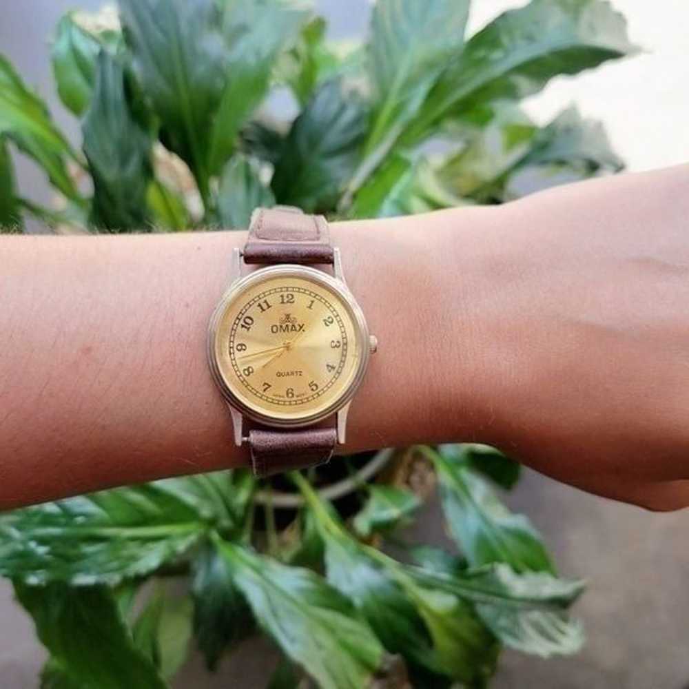 Vintage Omax Leather Watch - image 3