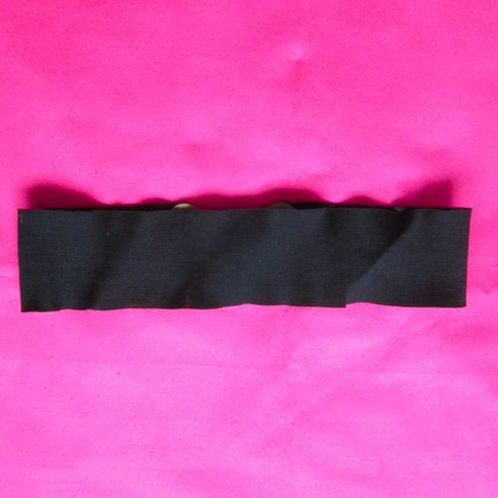 1980s vintage black stretch wide elastic cinch be… - image 3