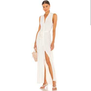 DEVON WINDSOR Ophelia Midi Dress in Off White Size