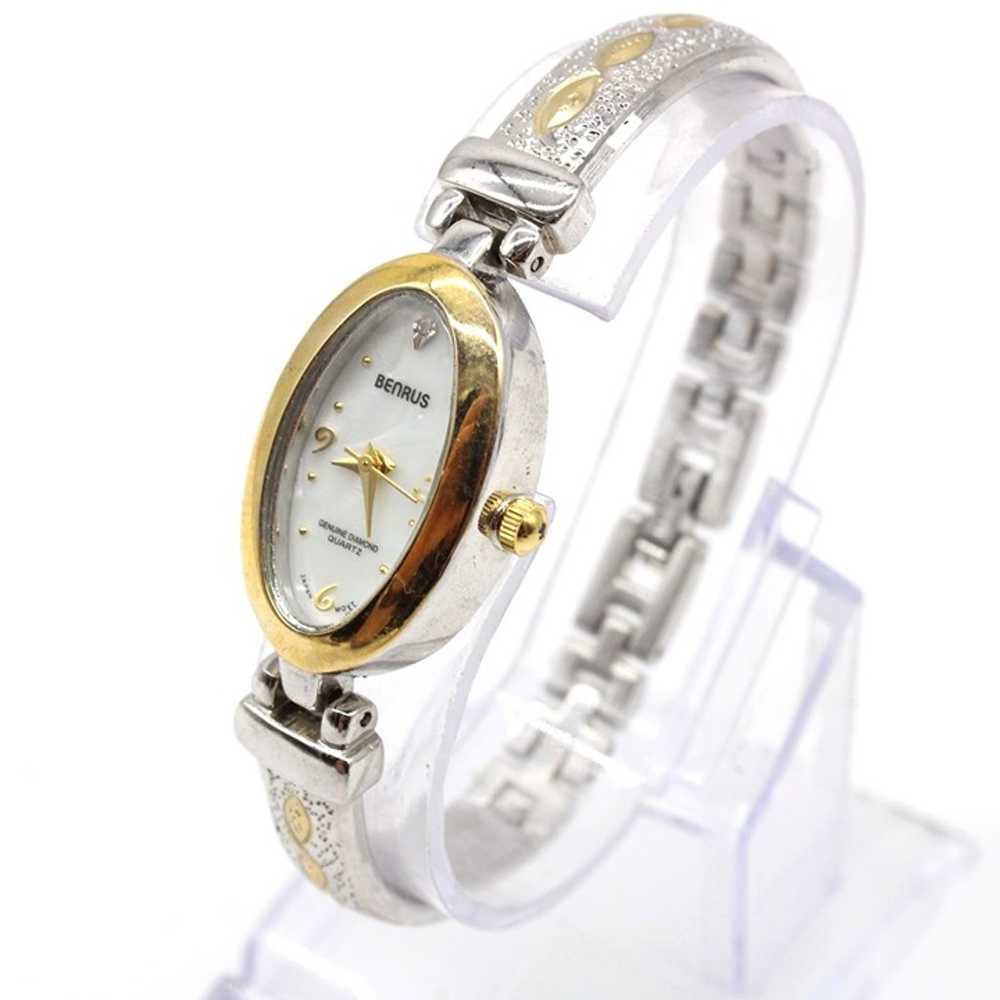 Vintage BENRUS Watch Womens Classic Silver Tone C… - image 1