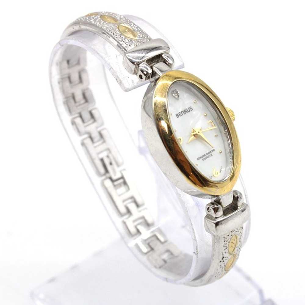 Vintage BENRUS Watch Womens Classic Silver Tone C… - image 4