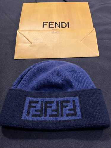 【フェンディ】FF monogram cap Fendi FF Monogram Baseball Cap Hat Leather Trim Monster Eyes