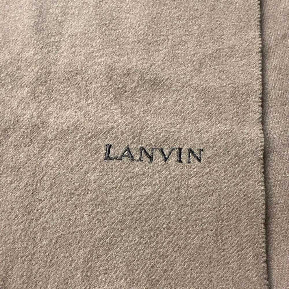 LANVIN Cashmere-blend Scarf Made in Italy Camel U… - image 2