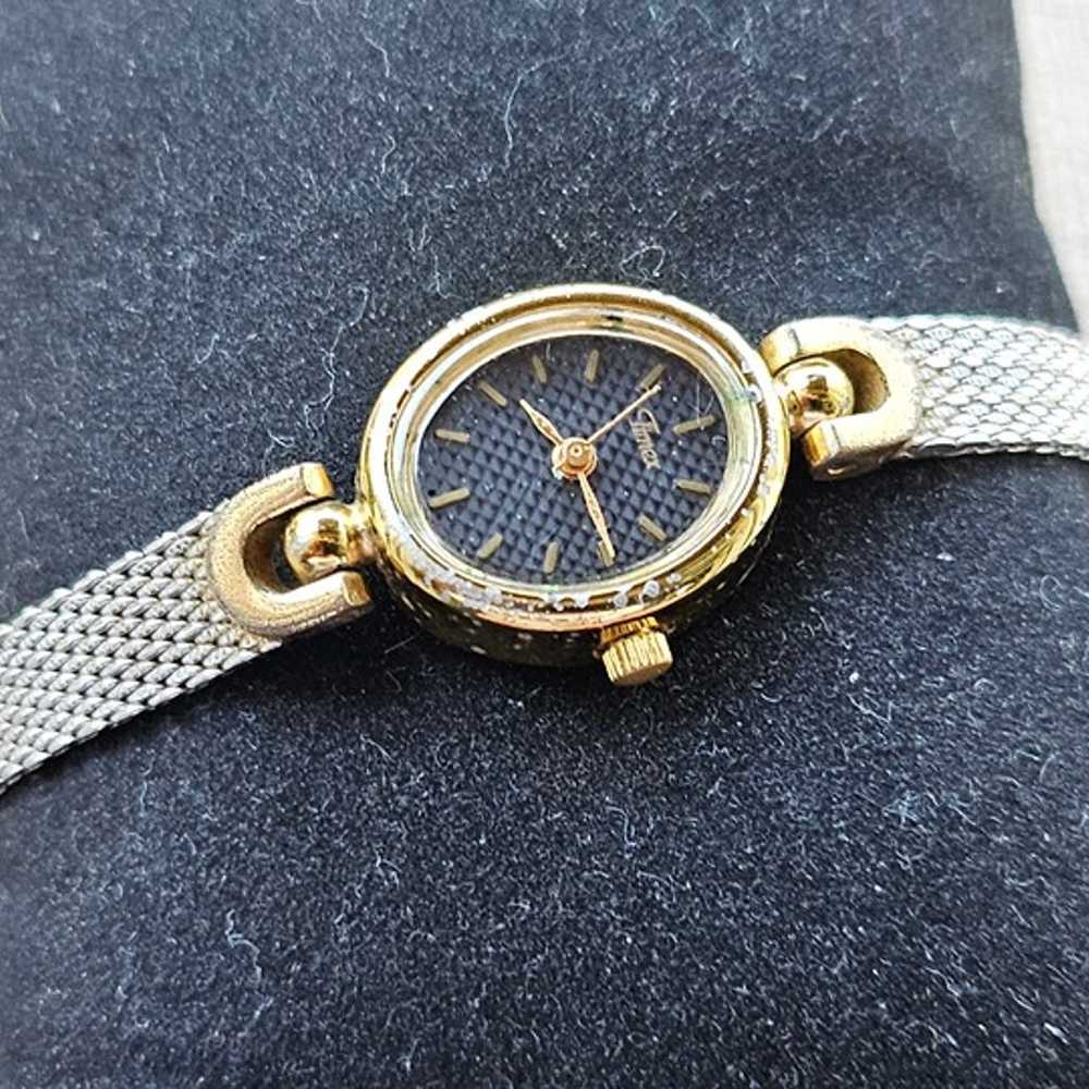 Timex Vintage Wristwatch Gold Tone Case Quartz An… - image 2