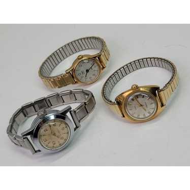 3 VTG Antique Timex Ladies Quartz & Windup Wrist W