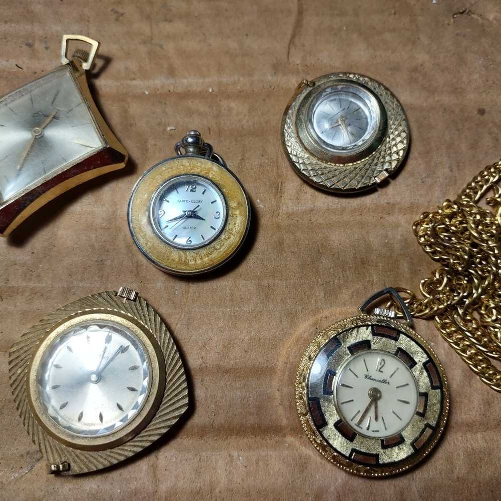 VINTAGE MECHANICAL PENDANT WATCH LOT - image 1