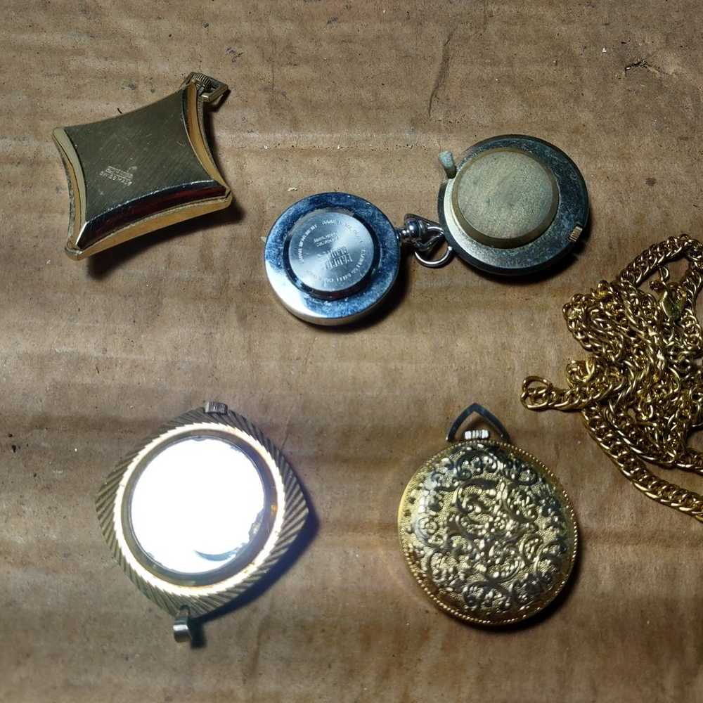 VINTAGE MECHANICAL PENDANT WATCH LOT - image 2