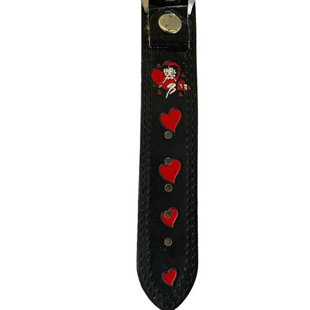 Vintage Betty Boop Watch Black Red Hearts Love - image 5