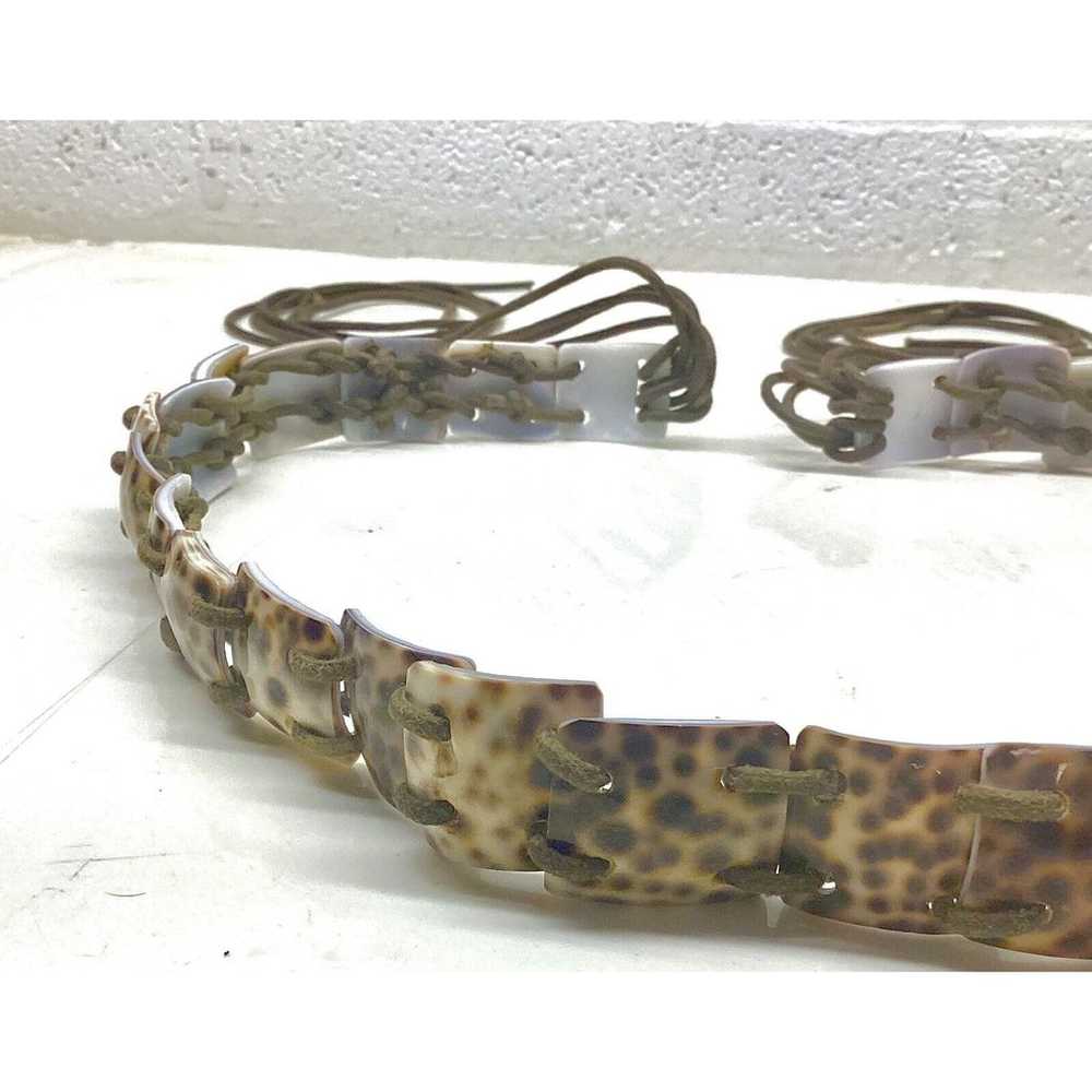 Vintage Anne Klein Belt Faux Tortoise Shell Lucit… - image 3