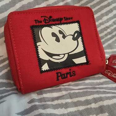 The Disney Store Red Wallet Vintage Zippered