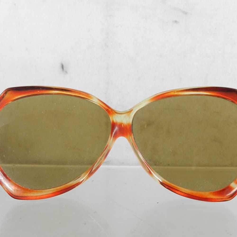 VIntage Oversize Orange Frame Sunglasses with Bro… - image 12