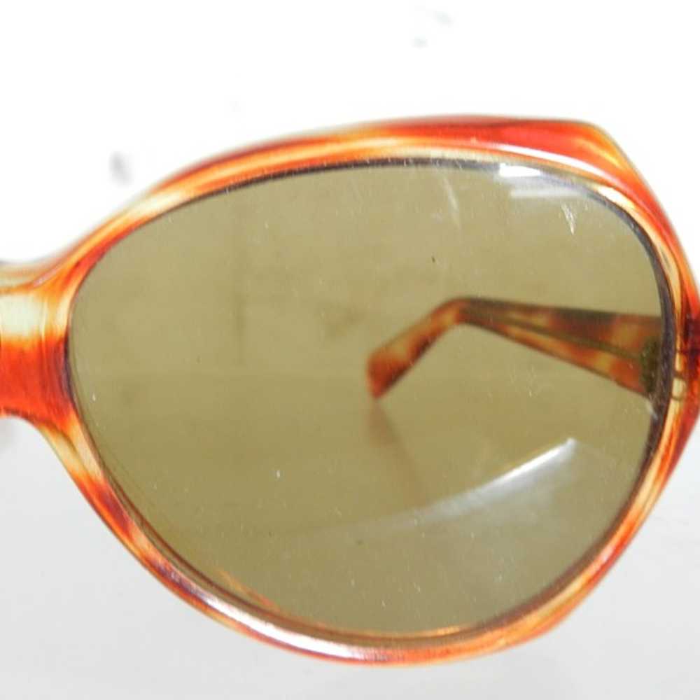 VIntage Oversize Orange Frame Sunglasses with Bro… - image 3