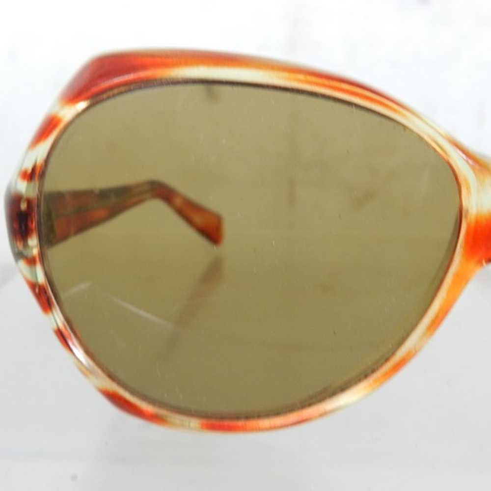 VIntage Oversize Orange Frame Sunglasses with Bro… - image 4