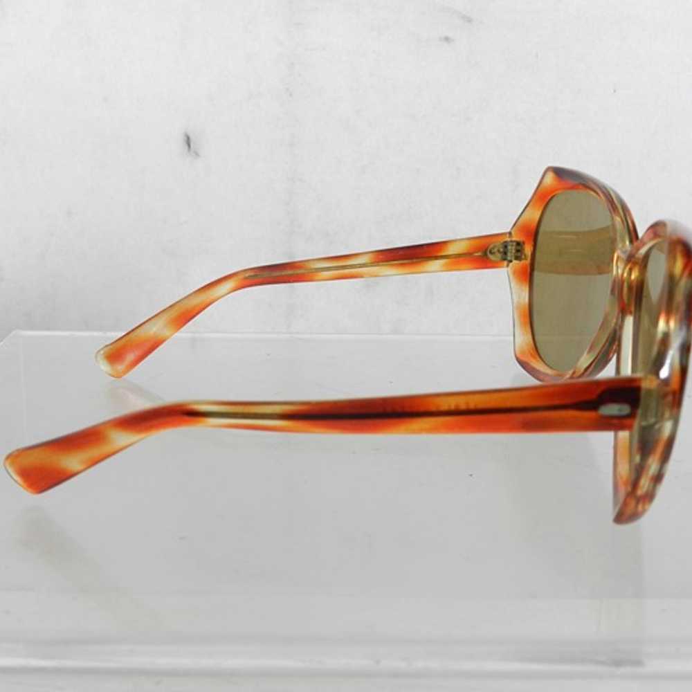 VIntage Oversize Orange Frame Sunglasses with Bro… - image 7