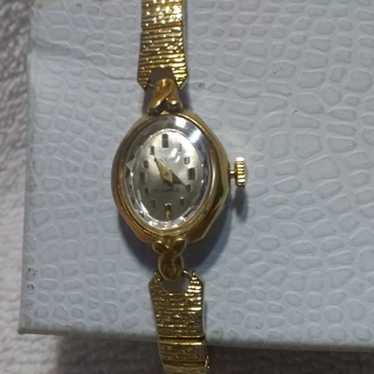 Waltham Wind Up Watch 17 Jewels Silver Dial Gold … - image 1