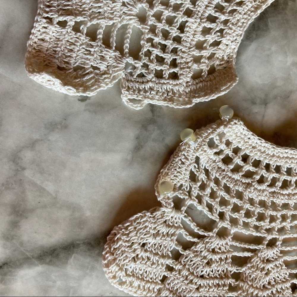 Handmade vintage crochet lace collar - image 12