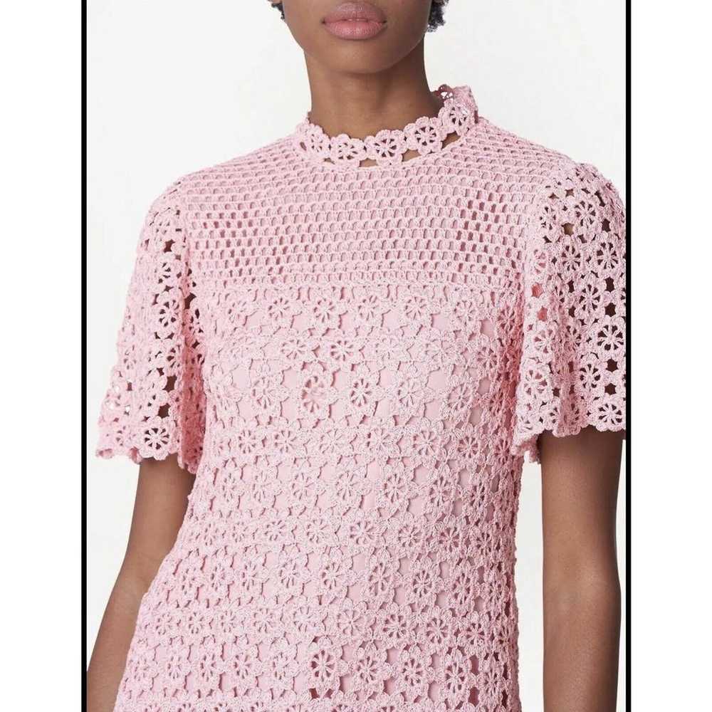 Carolina Herrera floral crochet-knit shift dress … - image 2