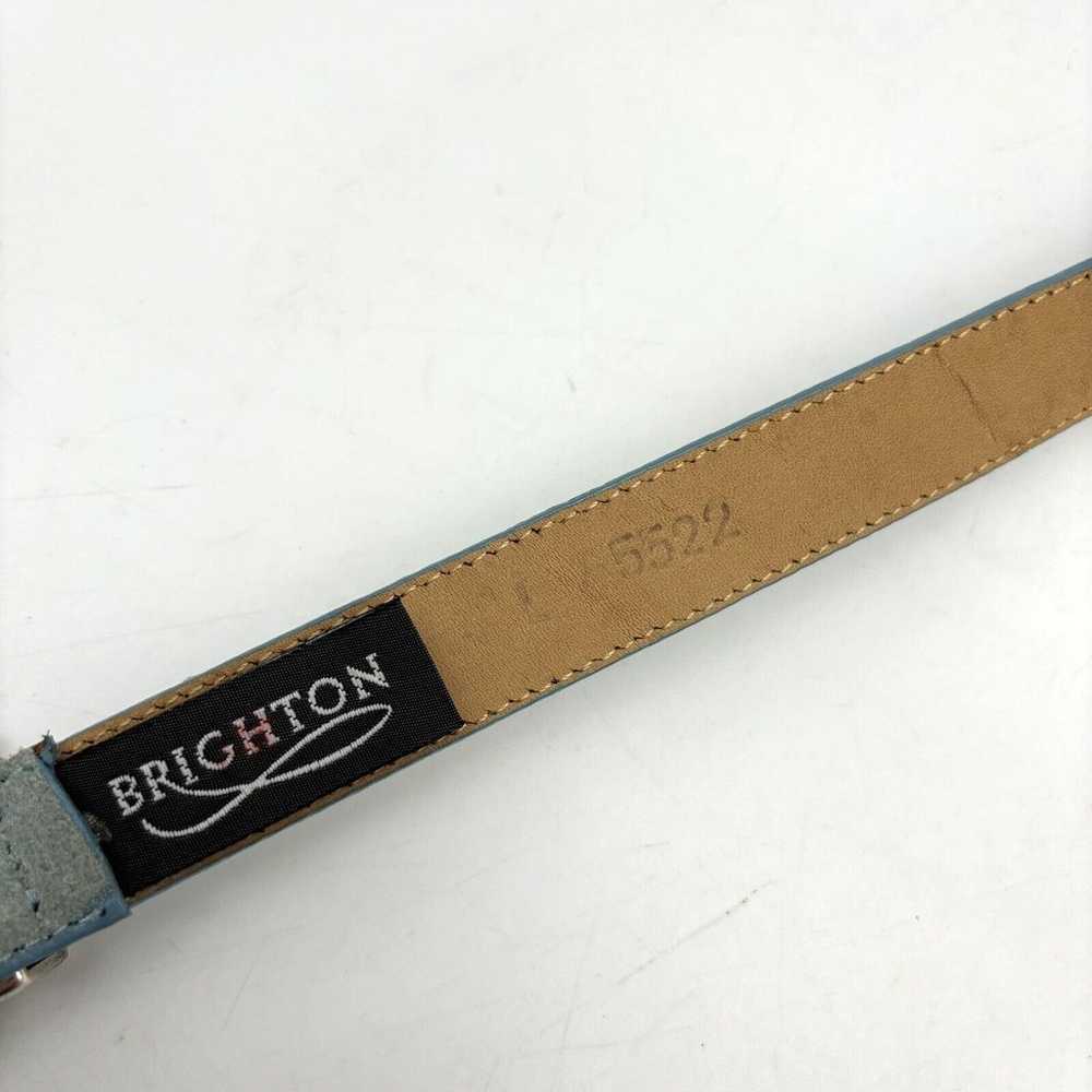 Vintage 90s Brighton 45522 Blue Suede Earth Sea L… - image 12